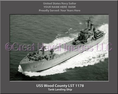 USS Wood County LST 1178 Personalized Navy Ship Photo