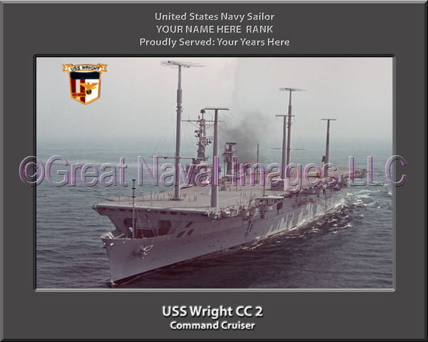 USS Wright CC 2 Personalized Navy Ship Photo on Canvas