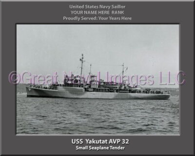 USS Yakutat AVP 32 Personalization Navy Ship Photo