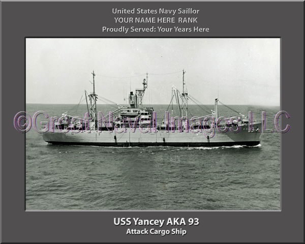 USS Yancey AKA 93 Personalization Navy Ship Photo