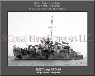 USS Yokes APD 69 Personalized Navy Ship Photo