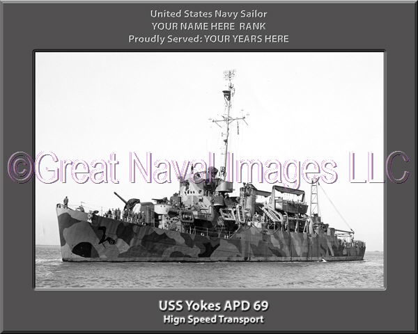 USS Horace A Bass APD-124 Box Framed Canvas Art - Burgundy