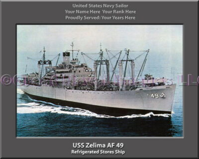 USS Zelima AF 49 Personalization Navy Ship Photo