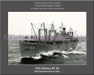 USS Zelima AF 49 Personalization Navy Ship Photo