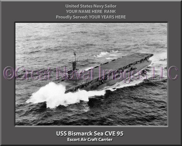 USS Bismarck Sea CVE 95 Personalized Photo on Canvas