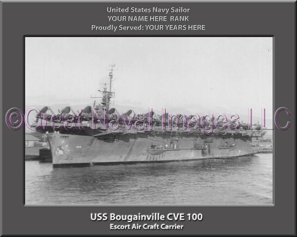 USS Bougainville CVE 100 Personalized Photo on Canvas