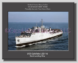 USs Cabilido LSD 1 Personalized Navy Ship Photo