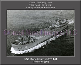 USS Stone County LST 1141 Personalized Navy Ship Photo