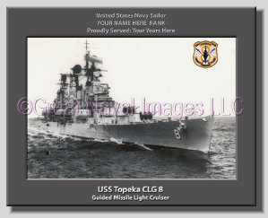 USS Topeka CLG 8 Personalized Navy Ship Photo Printed on Canvas