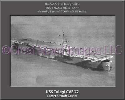USS Tulagi CVE 72 Personalized Photo on Canvas