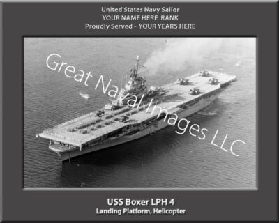 USS Boxer LPH 4 Personalized Navy Ship Photo