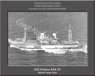 USS Polana AKA 35 Personalized Ship Photo