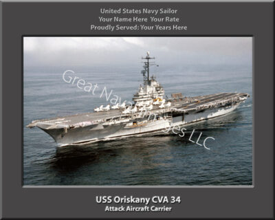 USS Oriskany CV 34 Persnoalized Navy Ship Photo
