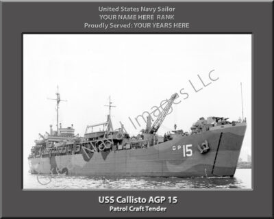 USS Callisto AGP 15 Personalized Navy Ship Photo