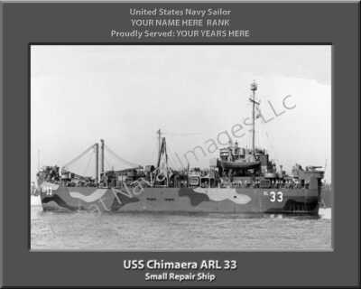 USS Chimaera ARL 33 Personalized Navy Ship Photo