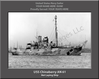 USS Chinaberry AN 61 Personalized Navy Ship Photo