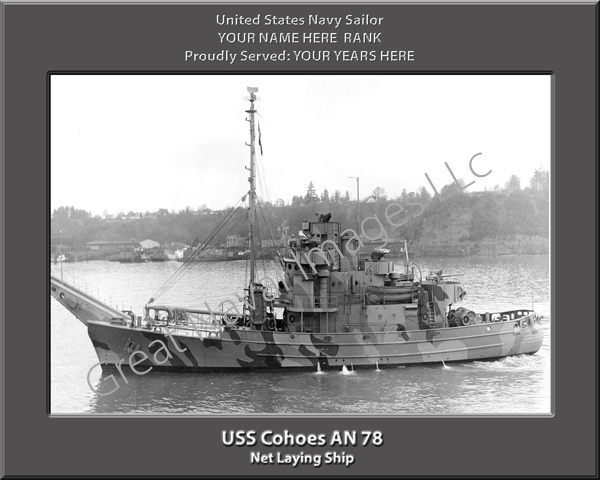 USS Cohoes AN 78 Personalized Navy Ship Photo