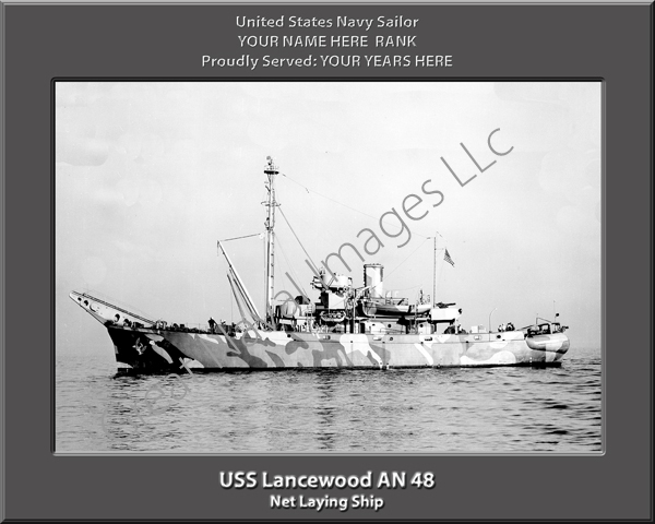 USS Lancewood AN 48 Personalized Navy Ship Photo