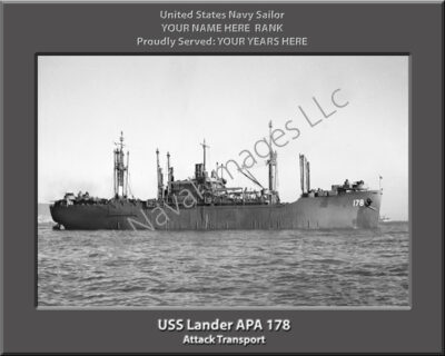 USS Lander APA 178 Personalized Navy Ship Photo