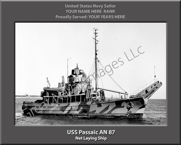 USS Passaic AN 87 Personalized Navy Ship Photo