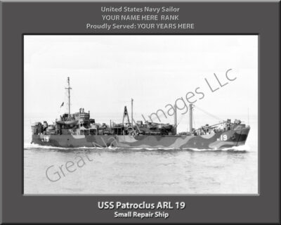 USS Patroclus ARL 19 Personalized Navy Ship Photo
