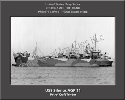 USS Silenus AGP 11 Personalized Navy Ship Photo