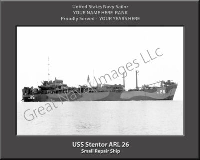 USS Stentor ARL 26 Personalized Navy Ship Photo