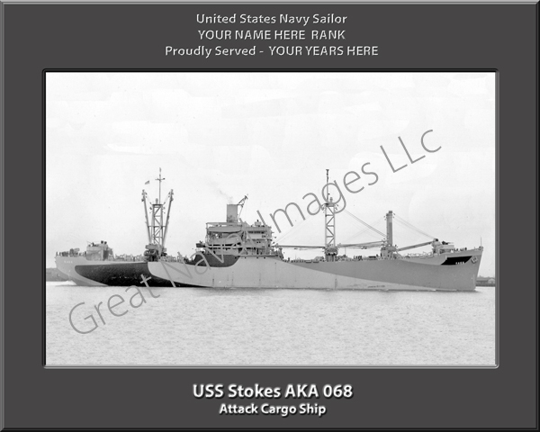 USS Stokes AKA 068 Personalized Navy Ship Photo