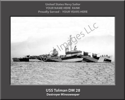 USS Tolman DM 28 Personalized Navy Ship Photo