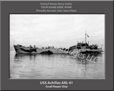 USS Achilles ARL 41 Personalized Navy Ship Print