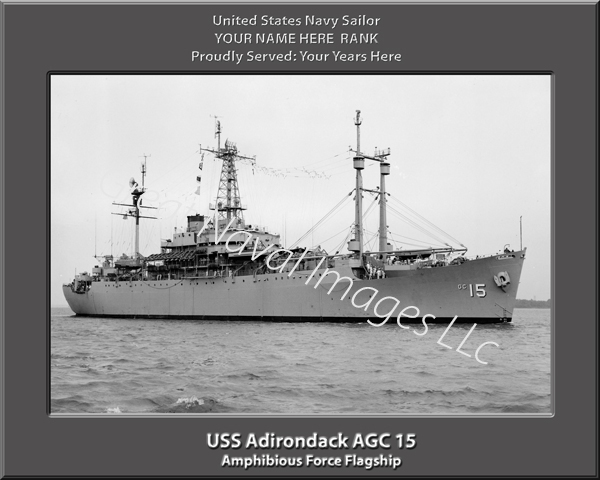 Adirondack AGC 15 Personalized Navy Ship Print