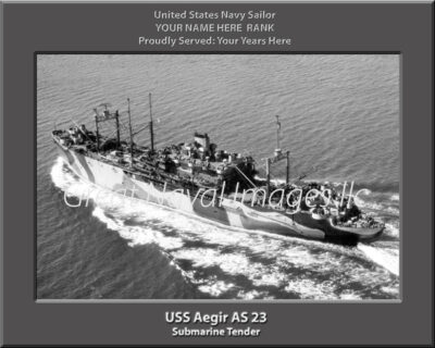 USS Aegir AS 23 Personalized Navy Ship Print