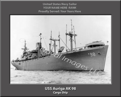 USS Auriga AK 98 Personalized Navy Ship Print