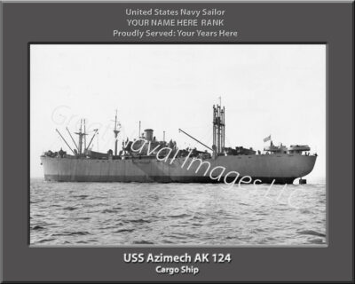 USS Azimech AK 124 Personalized Navy Ship Print
