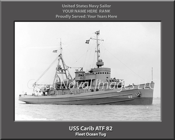 USS Carib ATF 82 Personalized Navy Ship print