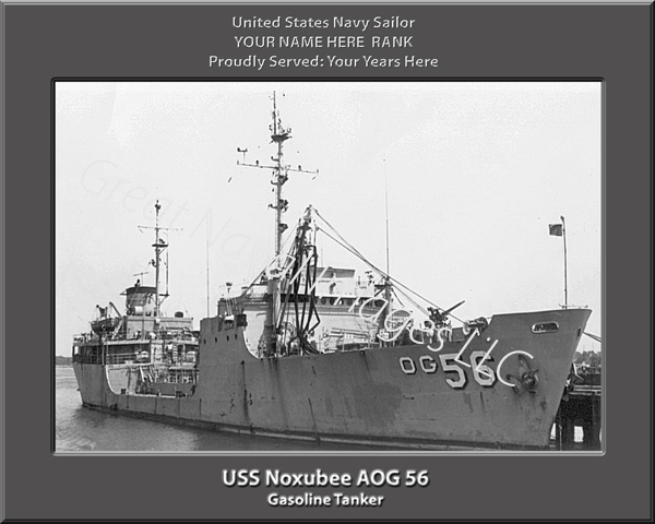 USS Noxubee AOG 56 Personalized Navy Ship Print