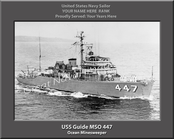 USS Guide MSO 447 Personalized Navy Ship Photo