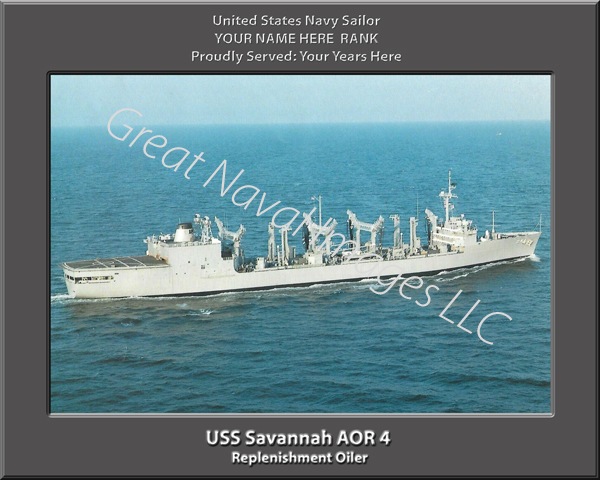 USS Savannah AOR 4 Personalized Navy Ship Photo