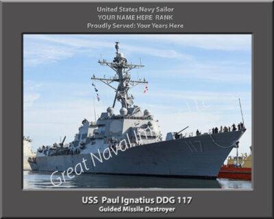 USS Paul Ignatius DDG 117 Personalized Navy Ship Photo
