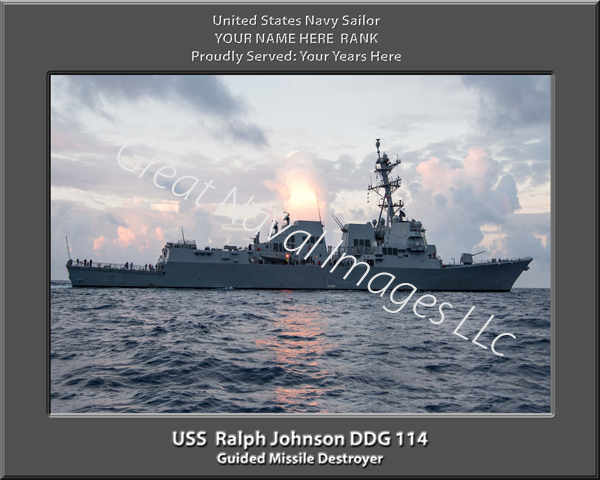 Ralph Johnson DDG 114 Personalized Navy Photo