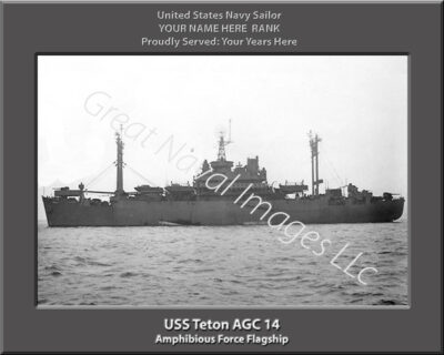 USS Teton AGC 14 Personalized Navy Ship Photo
