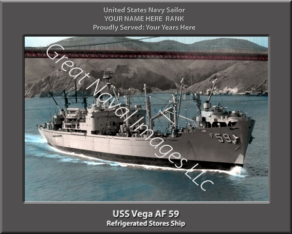 USS Vega AF 59 Personalized Navy Ship Photo