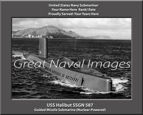 USs Halibut SSGN 587 Personalized Submarine Photo