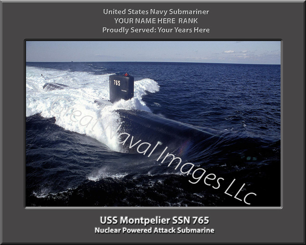 USS Montpelier SSN 765 Personalized Navy Submarine