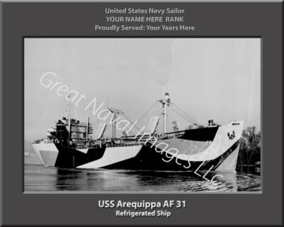USS Arequippa AF 8 Personalized Navy Ship Photo