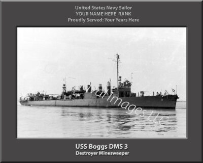USS Boggs DMS 3 Personalized Navy Ship Photo