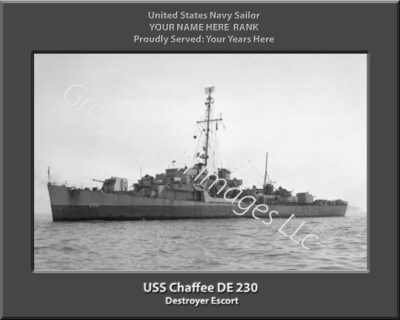 USS Chaffee DE 230 Personalized Navy Ship Photo