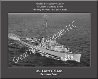 USS Coates DE 685 Personalized Navy Ship Photo