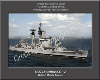 USS Columbus CG 12 Personalized Navy Ship Photo