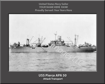 USS Pierce APA 50 Personalized navy ship photo